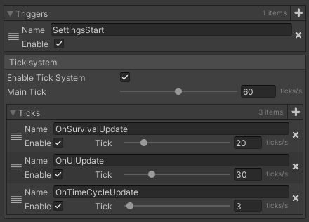 This image shows our own Time Tick System, that expands Unity Engine.